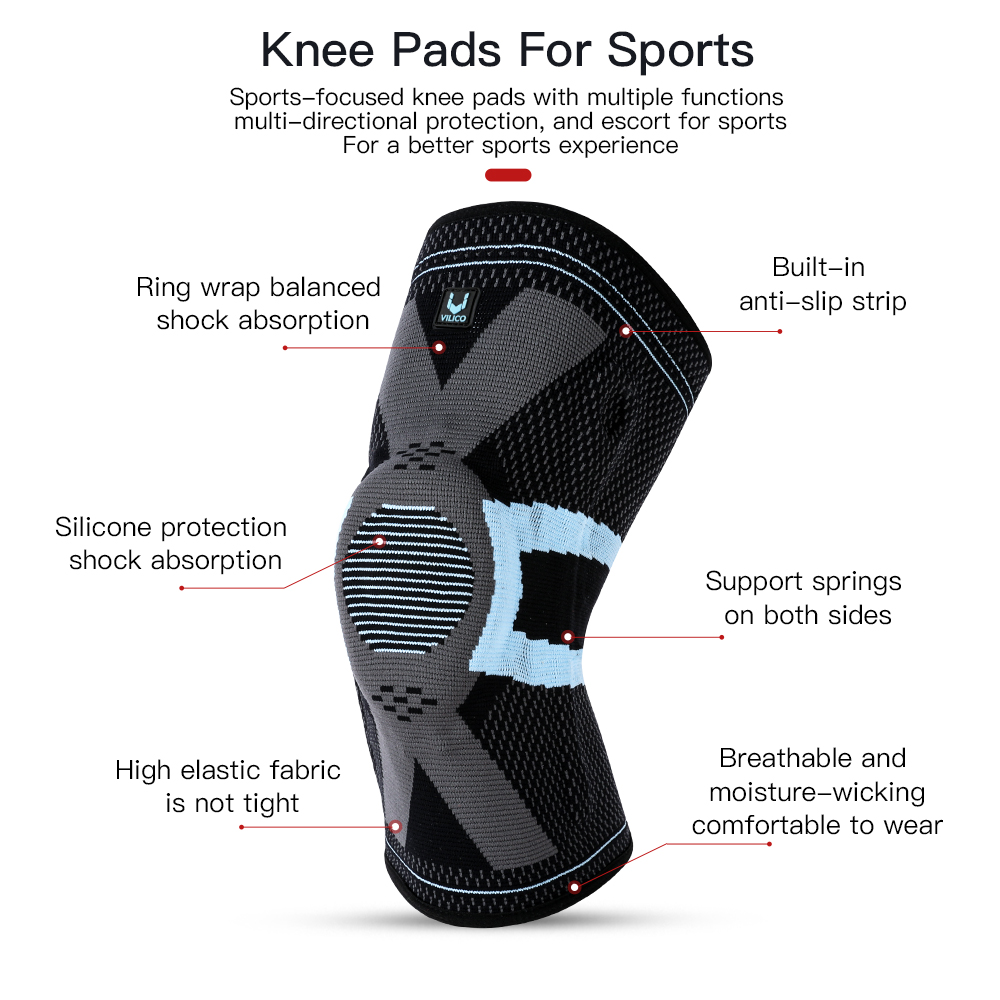 Vilico Фитнес Наколенники Сили – обзор и цена Knee Brace Badminton
